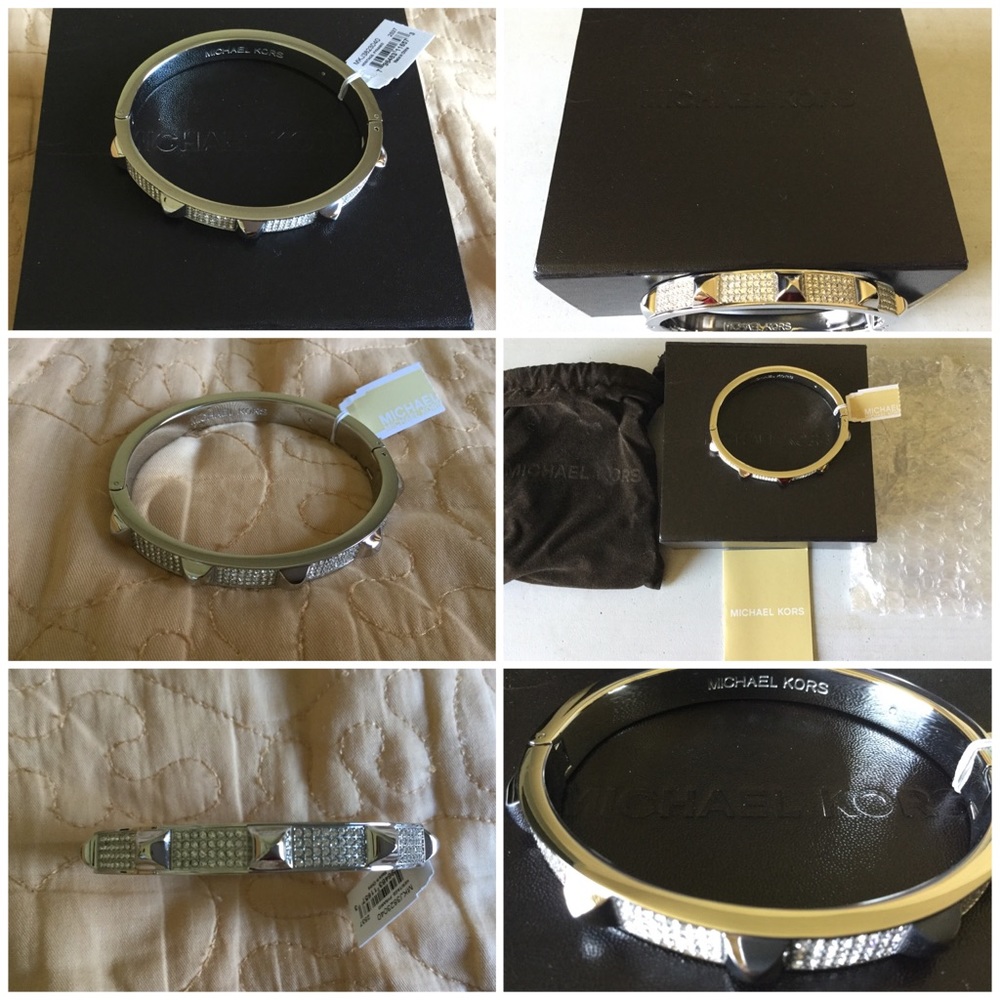 NWT Michael Kors Silver-tone Bangle